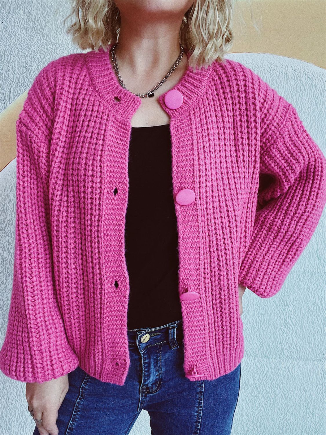 Adelheid® | Langärmliger Cardigan mit Knöpfen