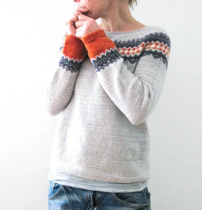 Isley - Fair Isle Pullover in Love