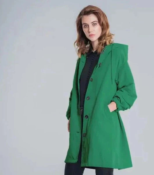 Zaida® | Übergroße Windjacke mit Kapuze und Regenjacke