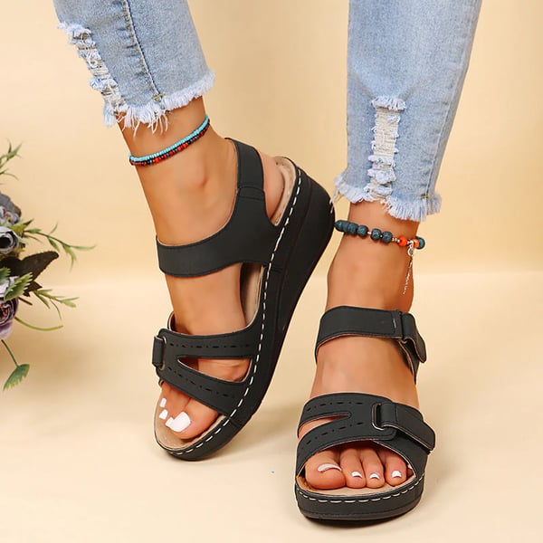 Romina - Damen-Römersandalen mit Klettverschluss