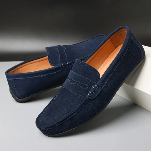 Le Dreux Wildleder-Loafer