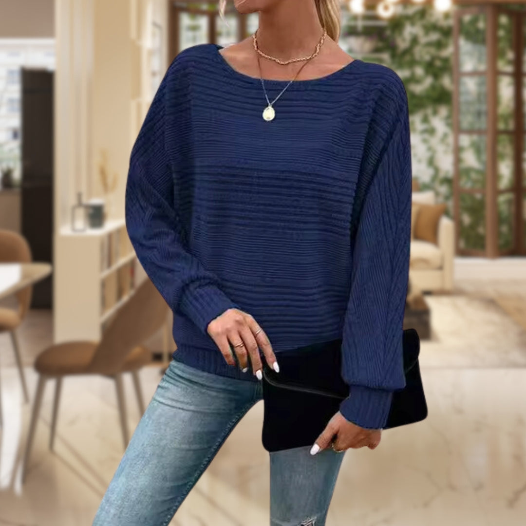 Theda® | Lässiger Charme Gerippter Pullover