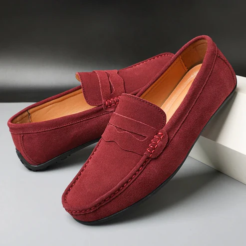 Le Dreux Wildleder-Loafer