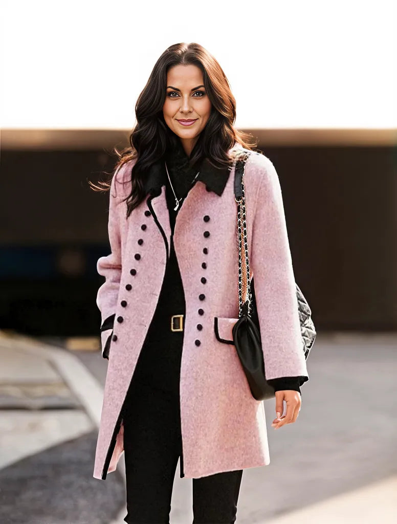 Gunda® | Rosa Eleganz Strickmantel