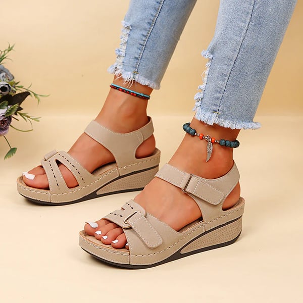 Romina - Damen-Römersandalen mit Klettverschluss