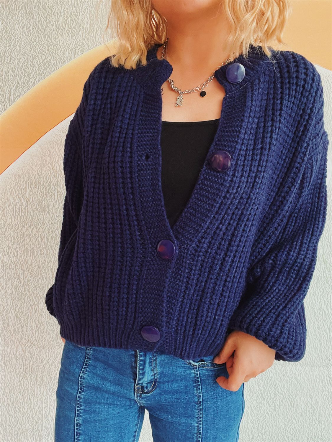 Adelheid® | Langärmliger Cardigan mit Knöpfen