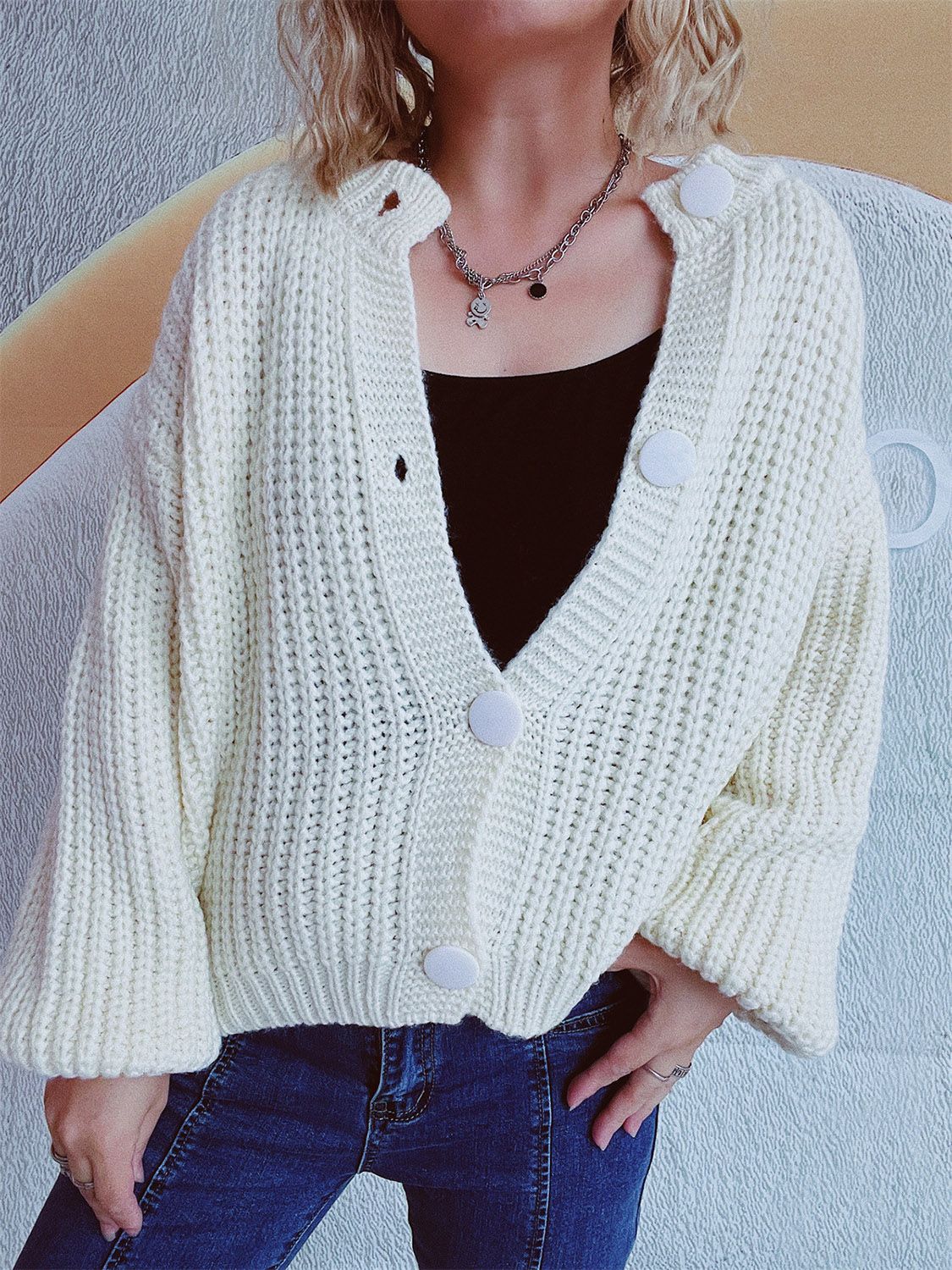 Adelheid® | Langärmliger Cardigan mit Knöpfen