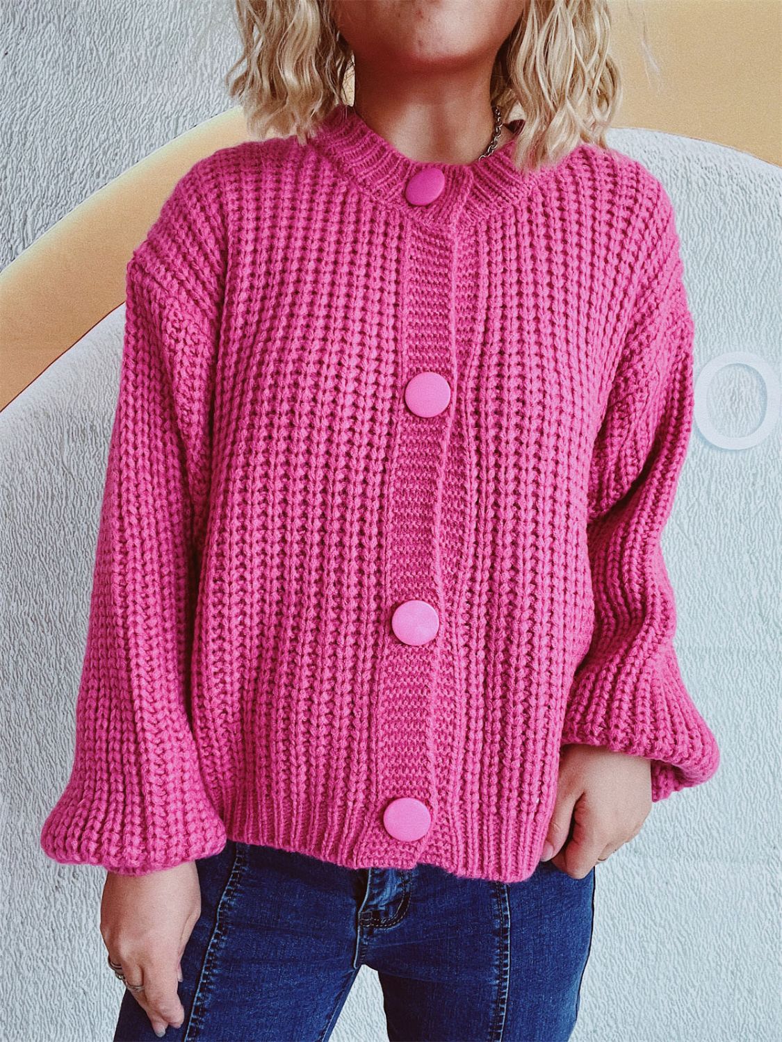 Adelheid® | Langärmliger Cardigan mit Knöpfen