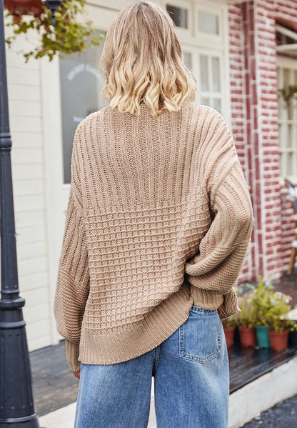 Aenne® | Aprikosenfarbener langärmeliger Pullover