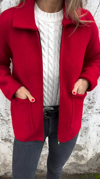 Ainhoa® | Sutton-Jacke mit Revers und Reißverschluss