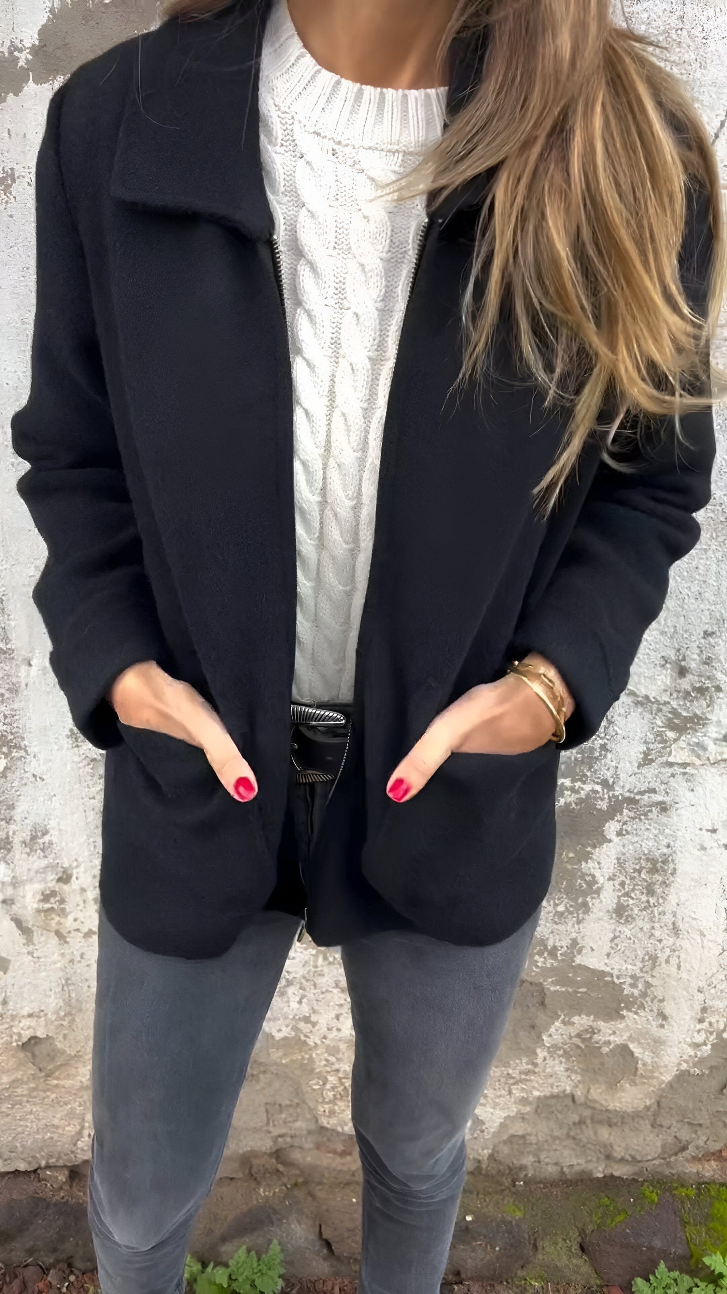 Ainhoa® | Sutton-Jacke mit Revers und Reißverschluss