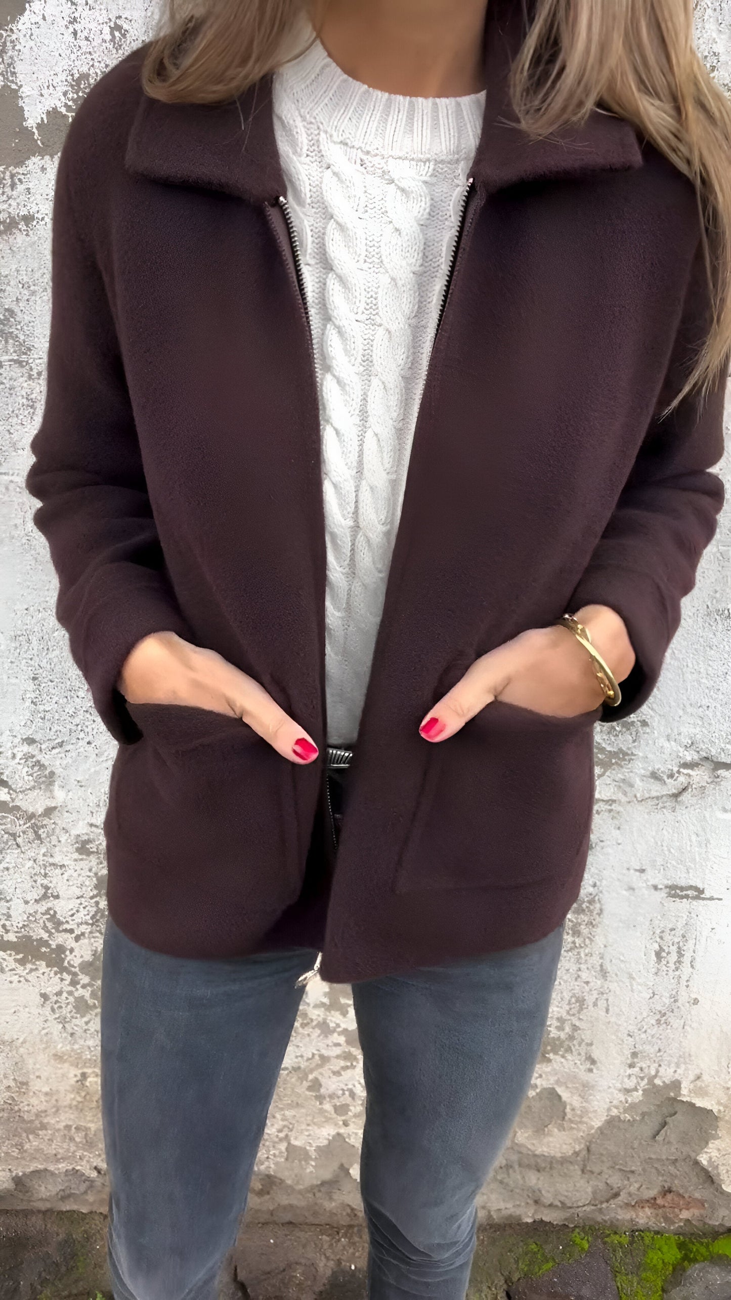 Ainhoa® | Sutton-Jacke mit Revers und Reißverschluss