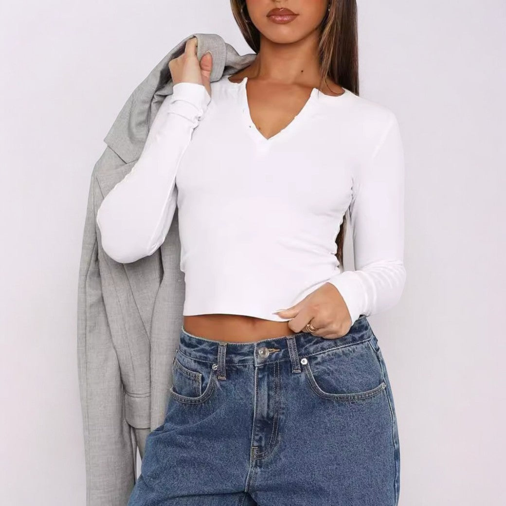 Eike® | Elegantes Langarm-Shirt mit Knopfleiste