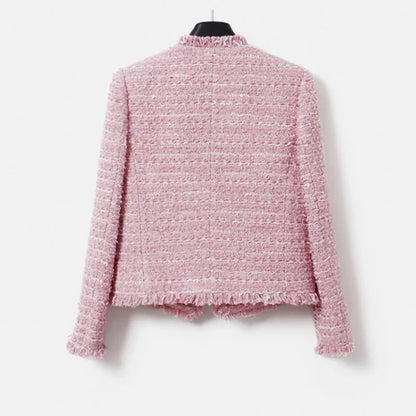 Monika® | Damen-Jacke aus Größem Tweed – Herbst/Winter-Socialite-Quastendesign