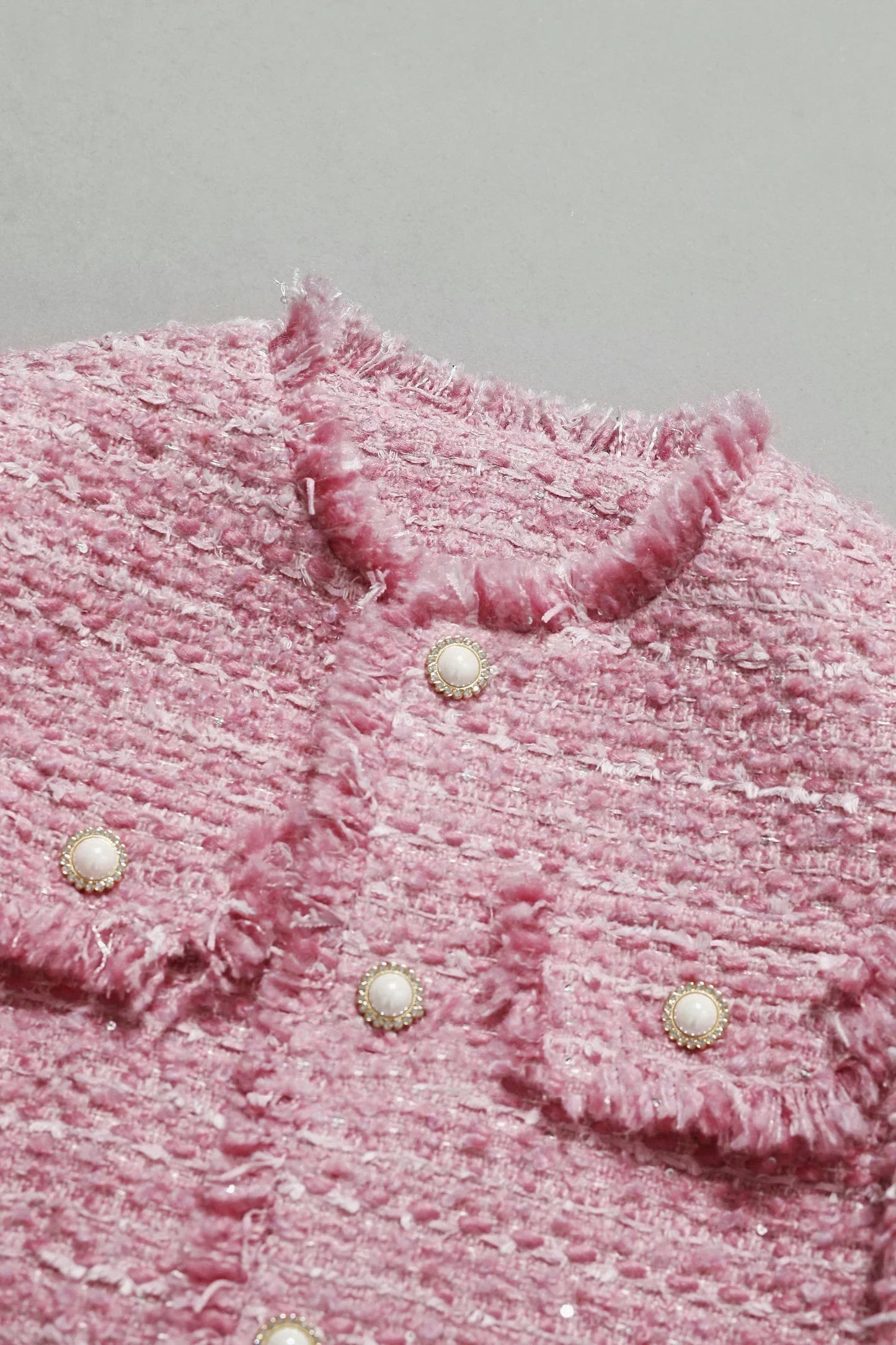 Monika® | Damen-Jacke aus Größem Tweed – Herbst/Winter-Socialite-Quastendesign