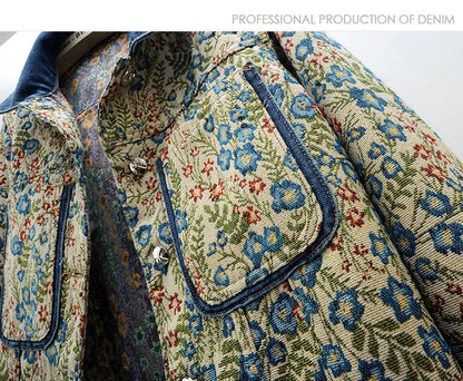 Sofie® | Vintage-Jeansjacke mit Jacquard-Stickerei für Damen