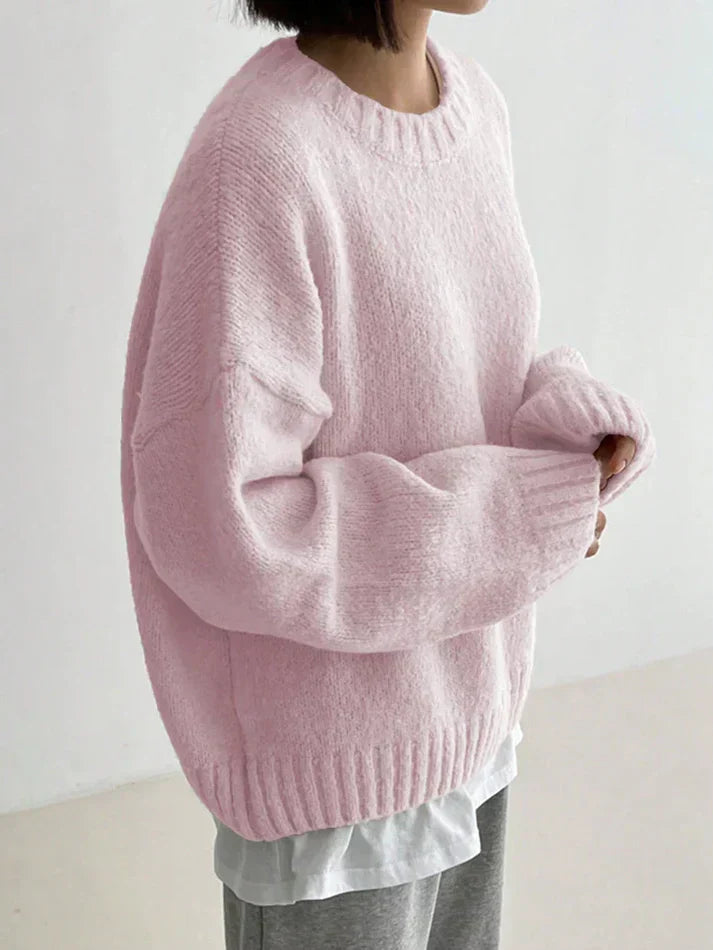 Adriana® | Rosa einfarbiger Pullover