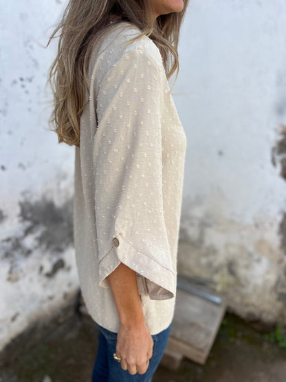 Dagmar® | Stilvolles Baumwolltop mit halben Ärmeln