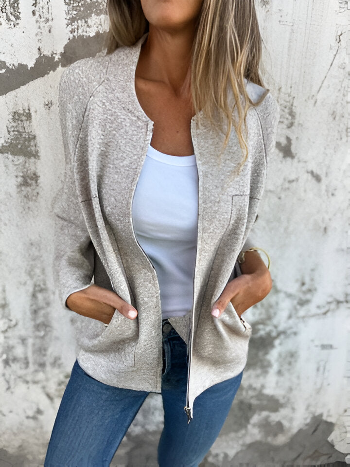 Elli® | Casual Langarm-Reißverschlussjacke