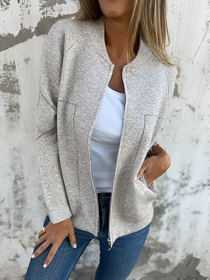 Elli® | Casual Langarm-Reißverschlussjacke