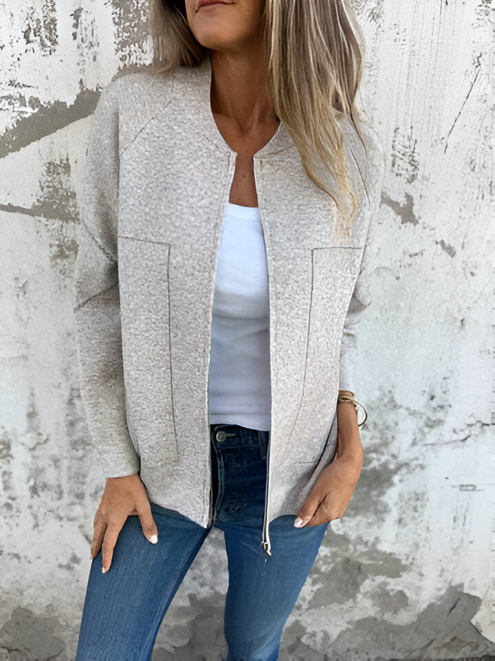 Elli® | Casual Langarm-Reißverschlussjacke