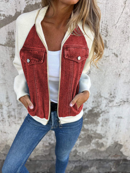 Brigitta® | Moderne Jacke mit Denim