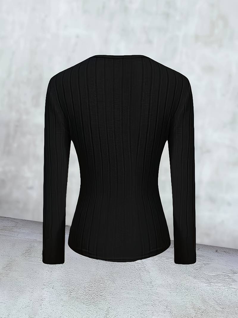 Yolanda® | Eng anliegender gerippter Pullover